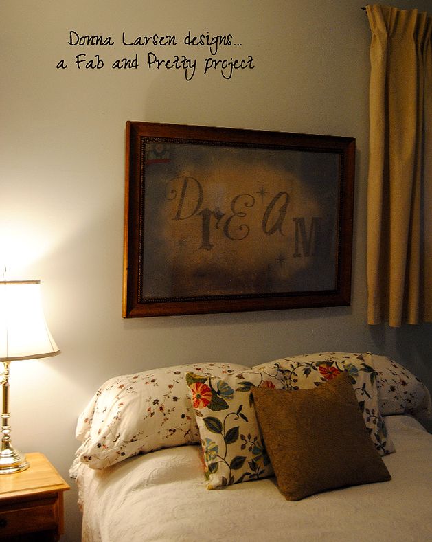 dreamy headboard alternative, bedroom ideas, crafts, wall decor, Mercury Glass framed wall art