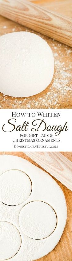 how to whiten salt dough, christmas decorations, crafts, how to, seasonal holiday decor