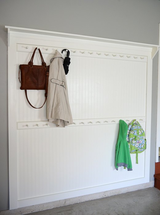 diy beadboard shaker peg coat rack, diy, foyer, wall decor, woodworking projects