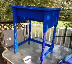 one of a kind boho printer table, painted furniture