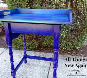 one of a kind boho printer table, painted furniture