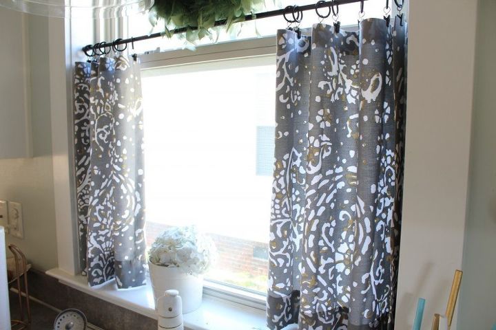 no sew cafe curtains, home decor, reupholster, window treatments