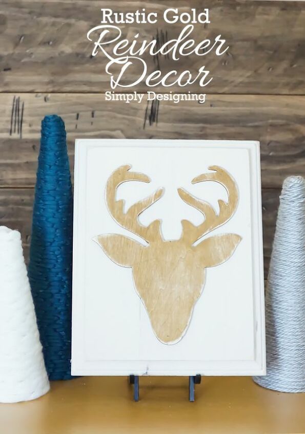 rustic gold reindeer decor, crafts, how to