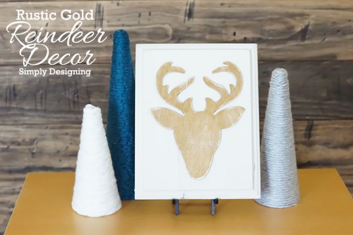 rustic gold reindeer decor, crafts, how to