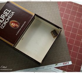 cigar box washi tape holder, crafts, repurposing upcycling