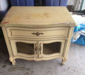 how to use spackling and a stencil for a new look, chalk paint, how to, painted furniture