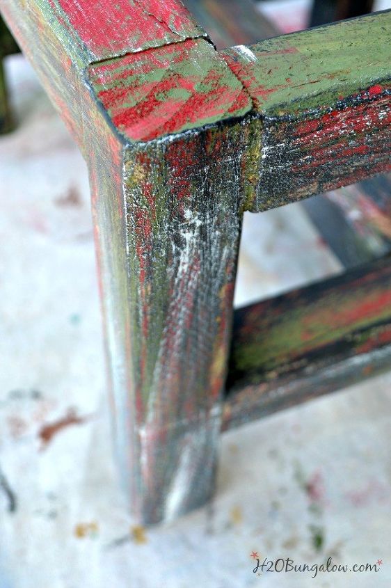 coastal burlap upholstered footstool, painted furniture, repurposing upcycling, reupholster