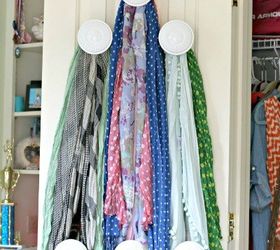 s 19 random thrift store finds become outrageously awesome decor, home decor, repurpose household items, repurposing upcycling, Valance Holders Become Scarf Storage After