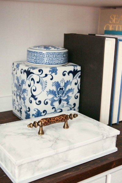 s 19 random thrift store finds become outrageously awesome decor, home decor, repurpose household items, repurposing upcycling, Faux Book to Faux Marble Box After