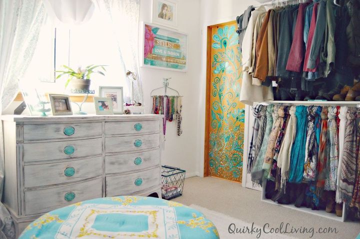 before and after spare room turned closet on a budget