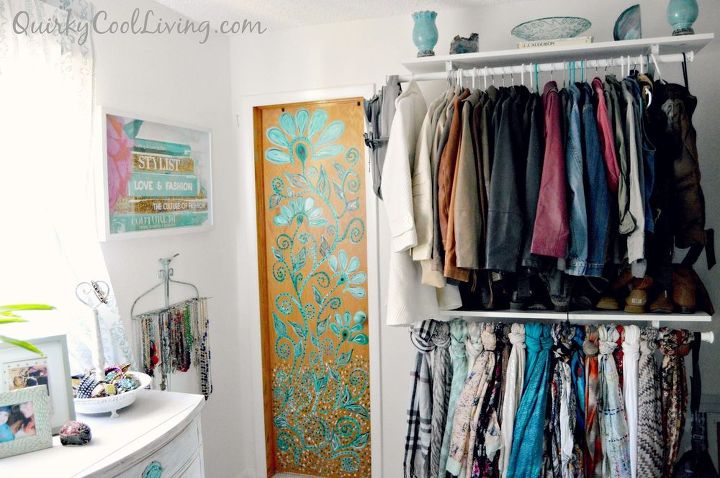 before and after spare room turned closet on a budget