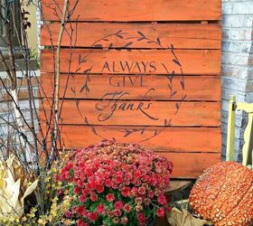 always give thanks pallet project, pallet, seasonal holiday decor, thanksgiving decorations