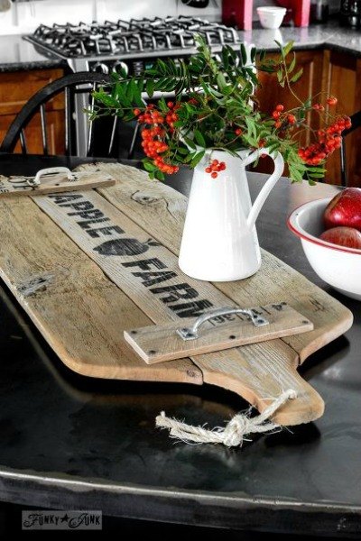 s 7 shocking things you can do with old unwanted pieces, A Super Sized Decorative Cutting Board