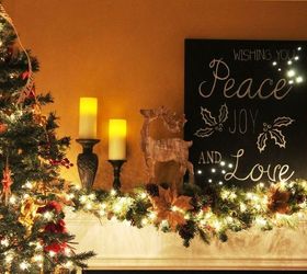 arte de pared navideo iluminado inspirado en los blogueros