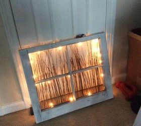 Salvaged Windows and Candlestick DIY