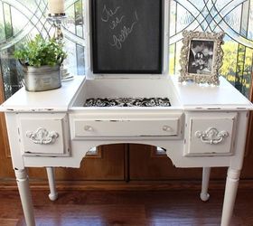 black and white dressing table, painted furniture
