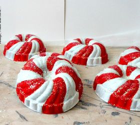 candy striped vintage jello mold wreath, christmas decorations, crafts, seasonal holiday decor, wreaths