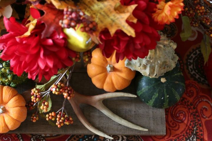 easy and beautiful thanksgiving tablescape and centerpiece, seasonal holiday decor, thanksgiving decorations