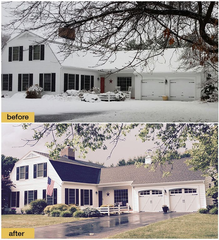 garage door makeovers before and after photos, curb appeal, garage doors, garages