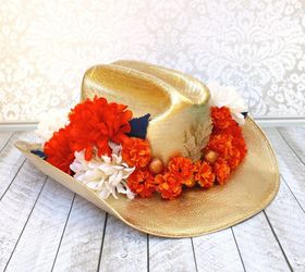 diy cowboy hat centerpiece, crafts