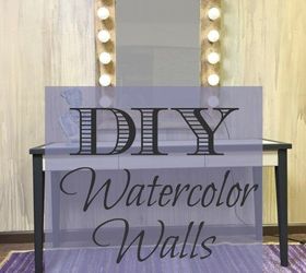 diy watercolor walls, diy, painted furniture, painting, wall decor