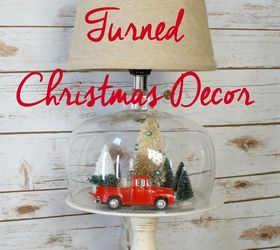 thrift store lamp easily transformed into christmas decor, christmas decorations, lighting, repurposing upcycling