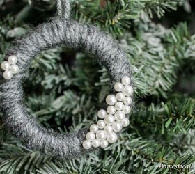 mini grey wreath christmas ornaments, christmas decorations, crafts, seasonal holiday decor, wreaths