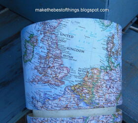 diy a unique planter with a national geographic map, container gardening, crafts, decoupage