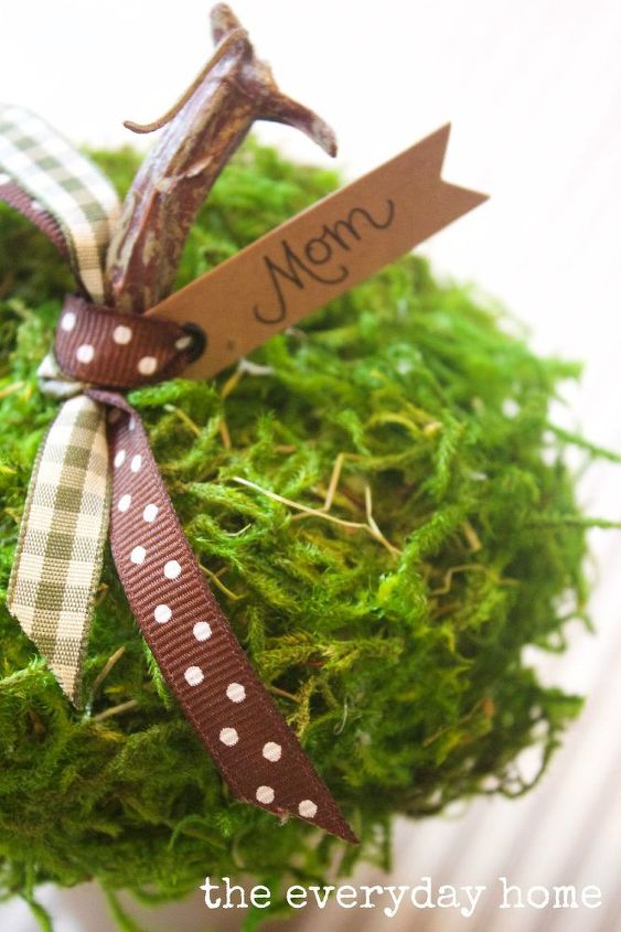 easy diy moss covered pumpkin placecard, crafts, seasonal holiday decor