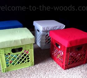 DIY Crate Stools for Toy Storage