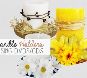 beautiful diy candle holders from cds dvds, crafts, how to