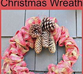 burlap a coat hanger make a wreath, christmas decorations, crafts, wreaths