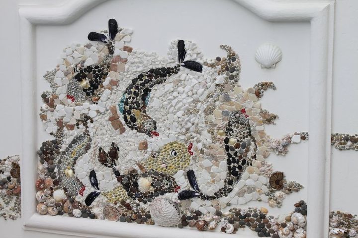 diy pebble and shell mosaic, Another one same technique