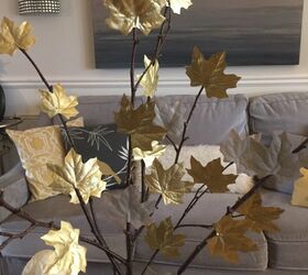 metallic leaf tree 1hourproject, crafts, seasonal holiday decor