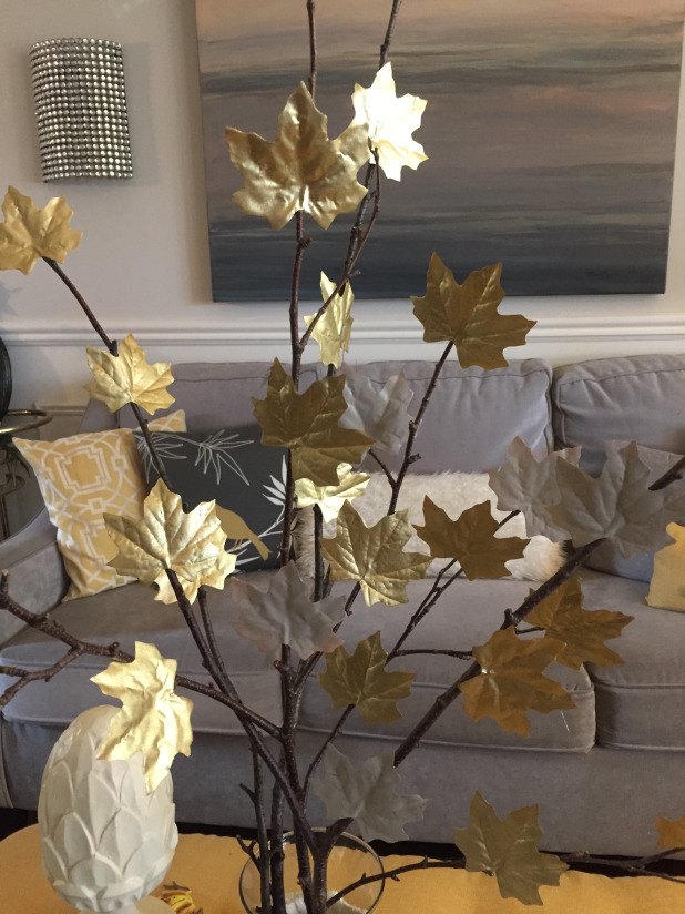 metallic leaf tree 1hourproject, crafts, seasonal holiday decor