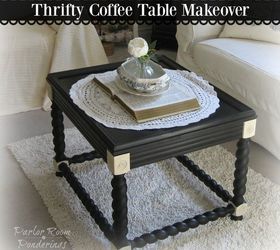 thrifty coffee table makeover, painted furniture