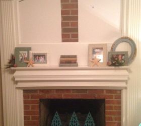 too afraid to paint my brick fireplace quick change to make it pop, concrete masonry, fireplaces mantels, home decor, living room ideas