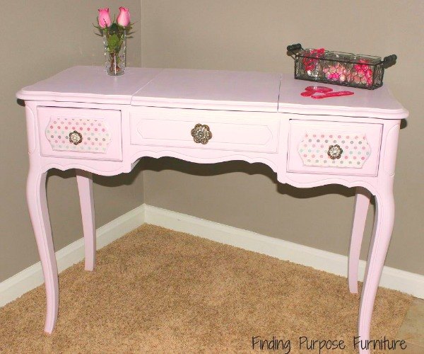 s 18 gorgeous furniture saves guaranteed to make you smile, painted furniture, This Cheery Polka Dotted Desk