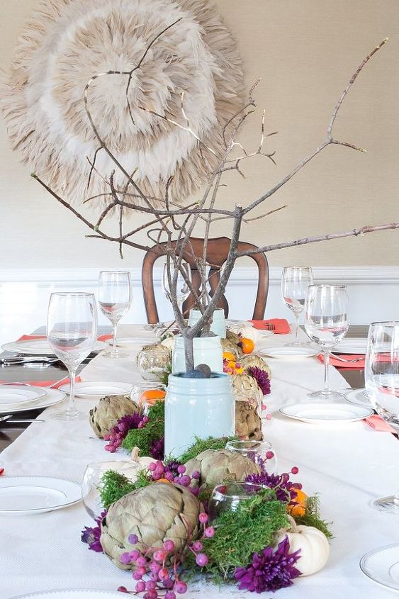 jewel toned thanksgiving table, seasonal holiday decor, thanksgiving decorations