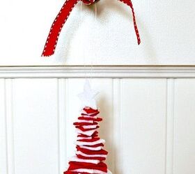 handmade felt tree christmas ornament, christmas decorations, seasonal holiday decor