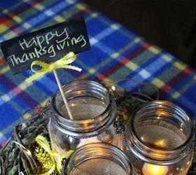 rustic thanksgiving centerpieice, crafts, mason jars, seasonal holiday decor, thanksgiving decorations