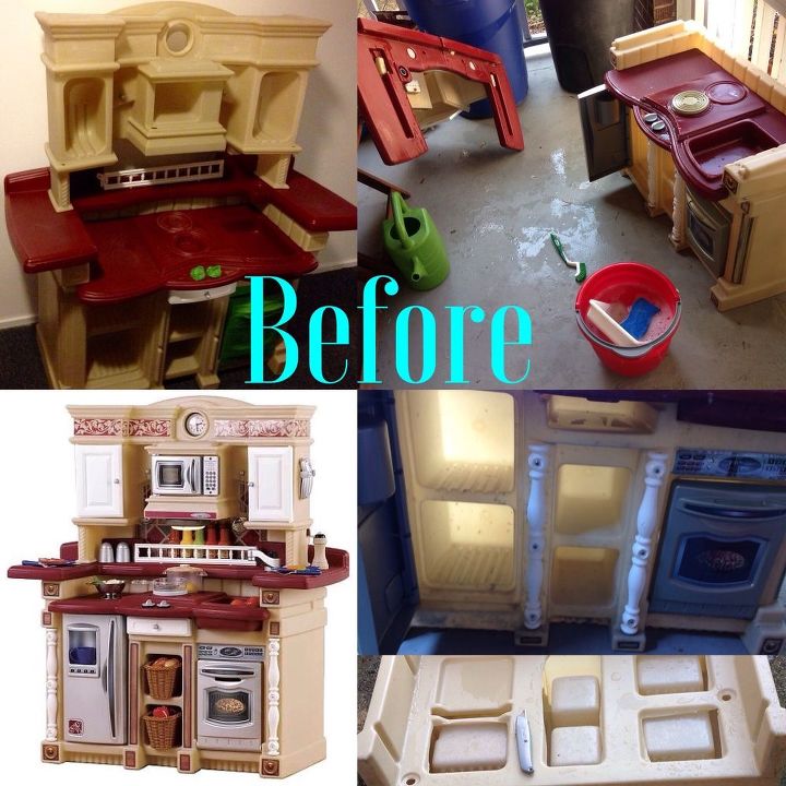 upcycled plastic play kitchen