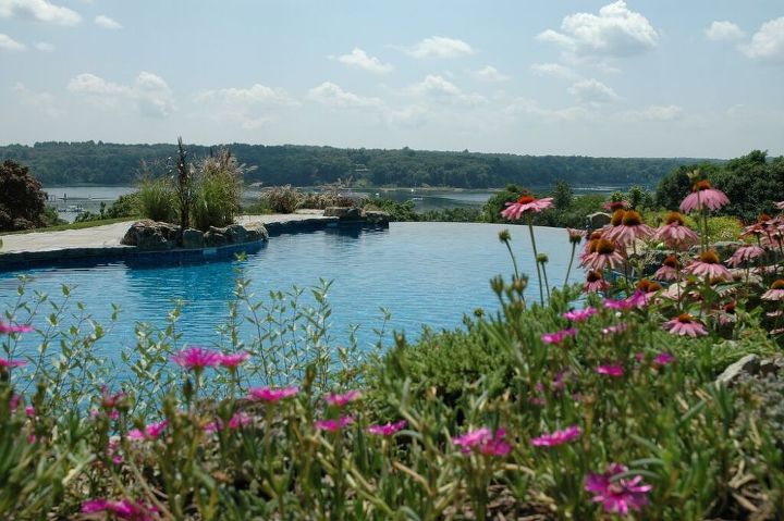 infinity pool project in cove neck long island ny, landscape, outdoor living, pool designs