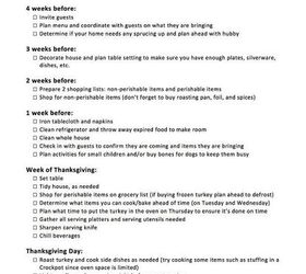 Thanksgiving Preparation Checklist | Hometalk