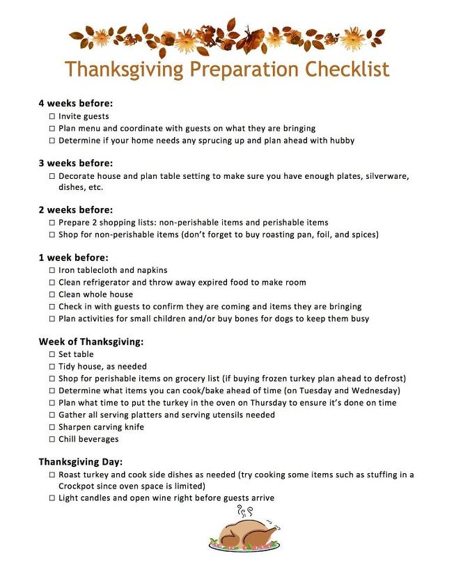 Thanksgiving Preparation Checklist Organizing Thanksgiving Decorations Thanksgiving Preparation Checklist Organizing Thanksgiving Decorations