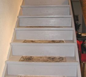 diy make your painted staircase look like real wood again, painting, stairs