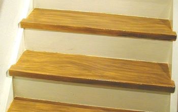 DIY Make Your Painted Staircase Look Like Real Wood Again