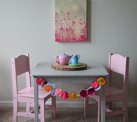table fit for a princess, painted furniture