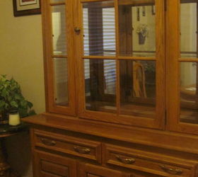 sad old oak hutch nobody wanted now new improved chalk painted hutch, painted furniture, Old oak hutch
