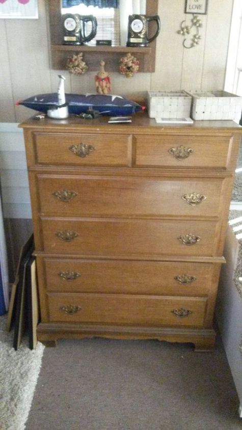q upcycling furniture help, painted furniture, painting wood furniture, repurpose furniture, Dresser top drawer is a lingerie drawer and smaller than the others 36 wide 17 deep 46 high approximately